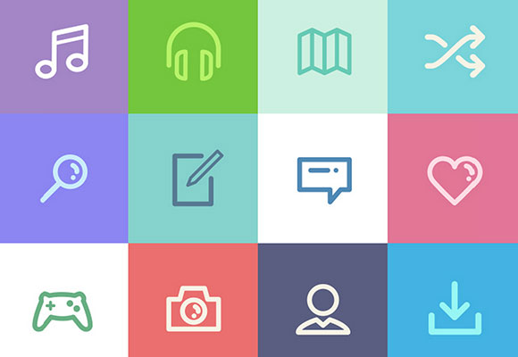 Free, Flat And Gorgeous Icon Sets For The Modern Designer 580x400 Free, Flat And Gorgeous Icon Sets For The Modern Designer