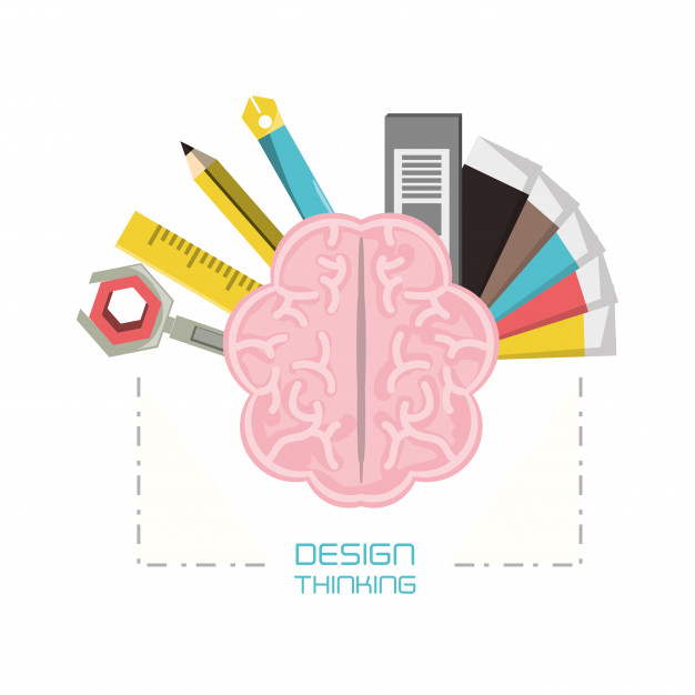 626x626 Brain With Design Thinking Related Icons Vector Premium Download