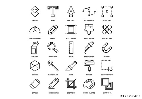 500x348 Design Tools Icons Set Buy This Stock Template And Explore