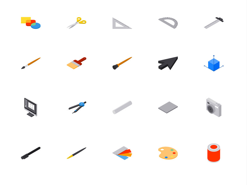 800x600 Isometric Design Tools And Icons Sketch Freebie