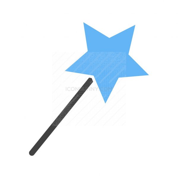 600x600 Magic Wand Tool Blue Black Icon