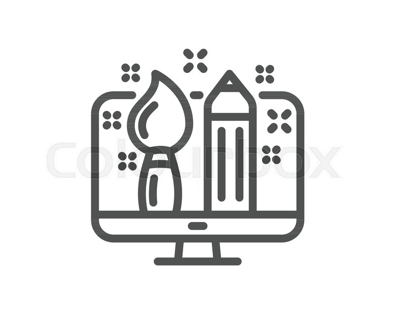 800x647 Creative Design Line Icon Graphic Stock Vector Colourbox