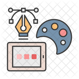 256x256 Designer Icon Of Colored Outline Style