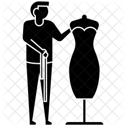 256x256 Dress Designer Icon Of Glyph Style