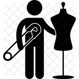 256x256 Fashion Designer Icon Of Glyph Style