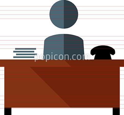 400x372 Man Sitting At Desk Icon