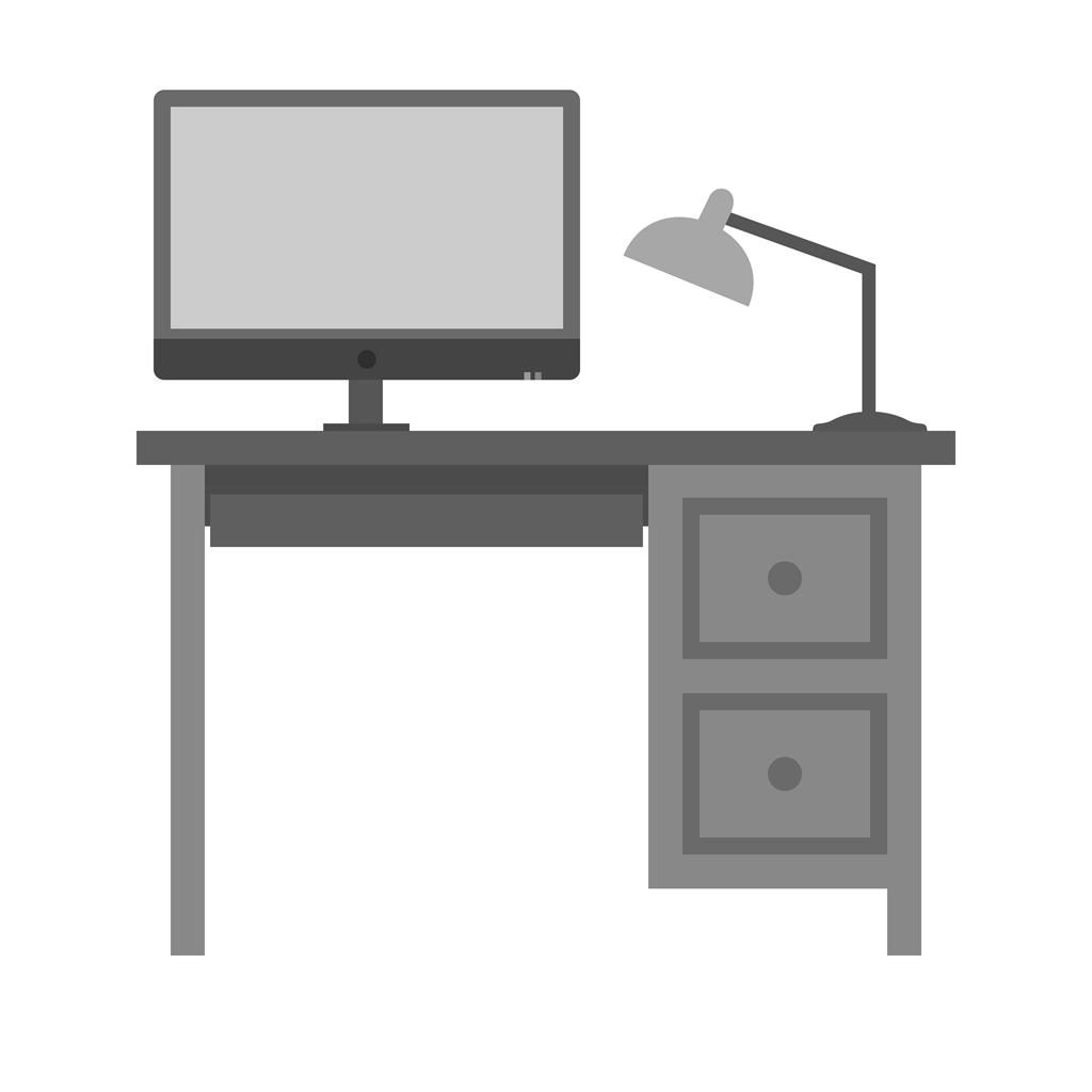1024x1024 Office Desk Greyscale Icon
