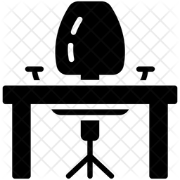 256x256 Office Desk Icon Of Glyph Style