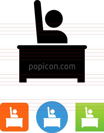 400x509 Student At Desk Icon
