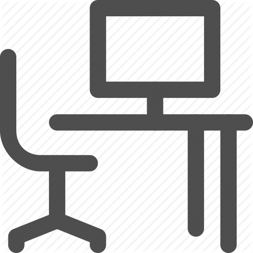 512x512 Chair, Computer, Desk, Office, Study, Table, Work Icon