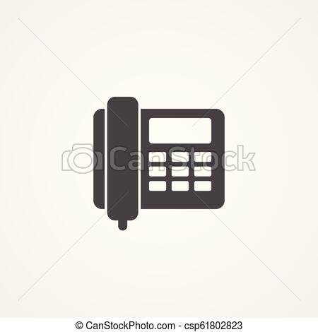 450x470 Desk Phone Vector Icon Sign Symbol Desk Phone Icon Media Signs