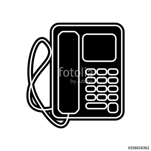500x500 Desk Phone Icon Element Of Media Tool For Mobile Concept And Web