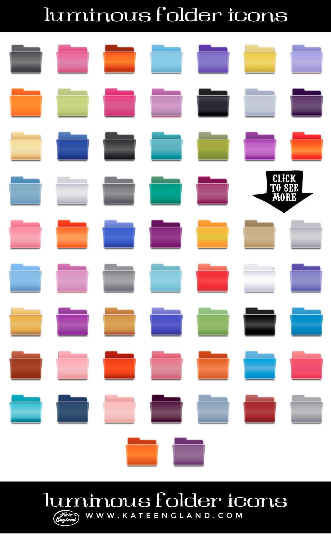 1160x1872 Luminous Desktop Folder Icons