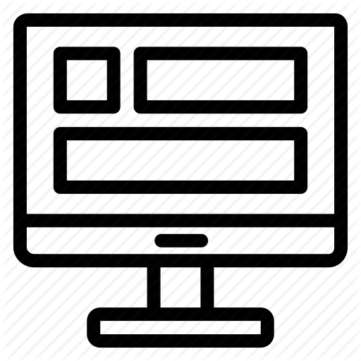 512x512 Desktop, Layout, Monitor, Office, Pc, Screen, Website Icon