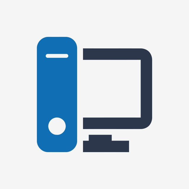 640x640 Desktop Icon Vector Design On White Background For Website