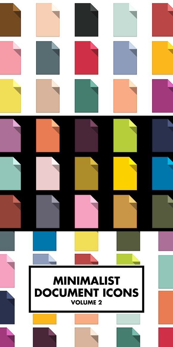 580x1158 Minimalist Document Icons Volume