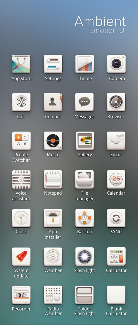 580x1368 Ambient Emoticon Ui Flatminimal Icons App Icon Design