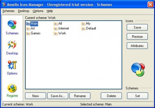 virtual desktop icon manager