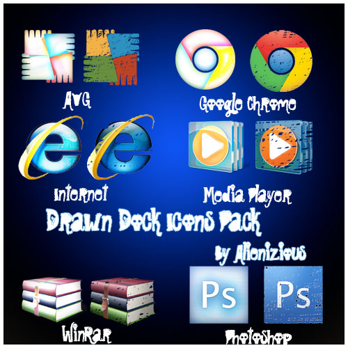 500x500 Drawn Desktop Icon Pack