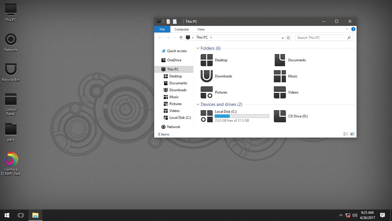 1360x768 Ecnmy Dark Iconpack