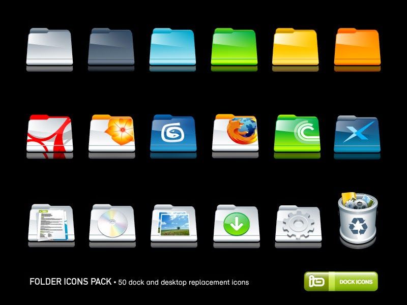 800x600 Cartoon Folder Icons Pack Cleodesktop