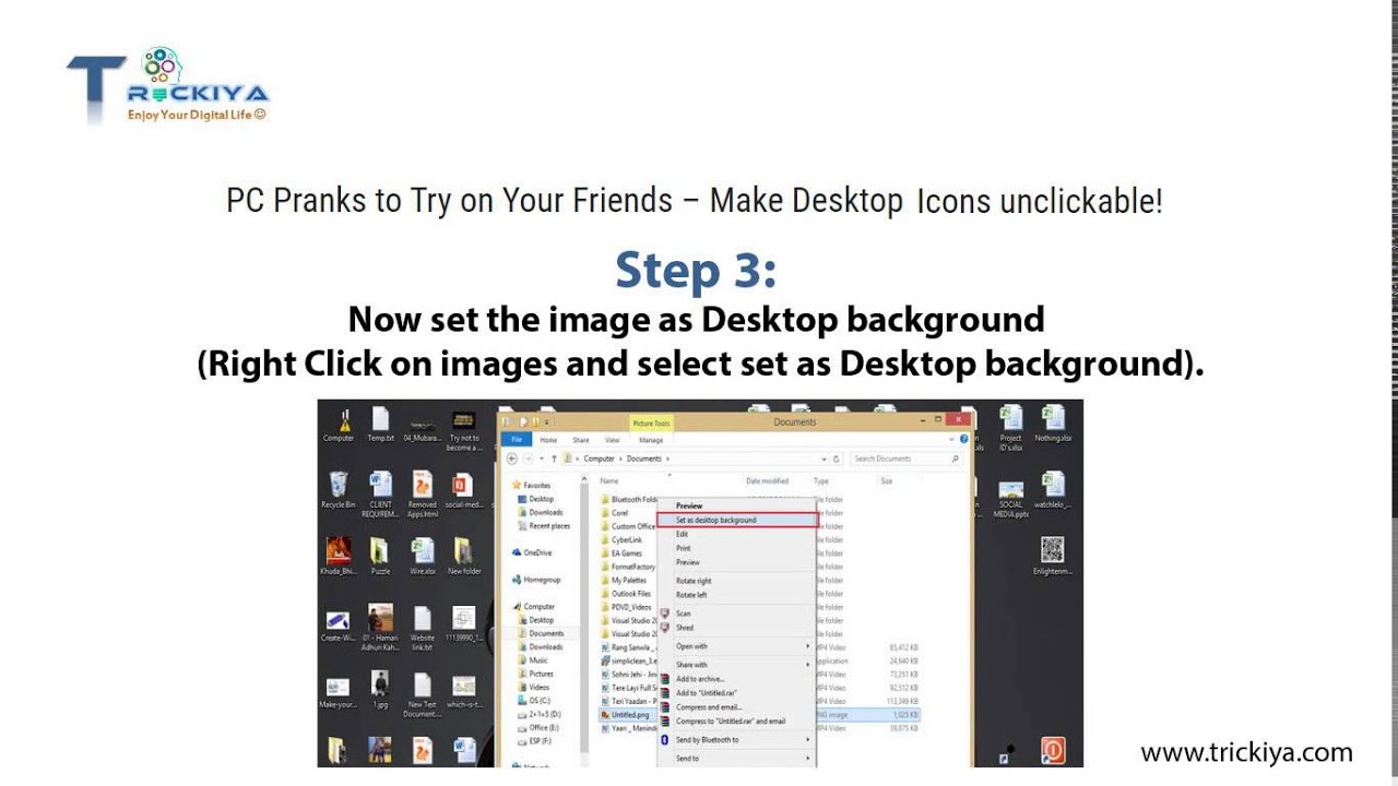 1280x720 Pc Pranks To Try On Your Friends Make Desktop Icons Unclickable
