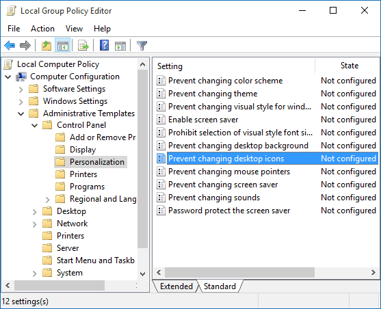 557x452 Prevent User From Changing Desktop Icons In Windows
