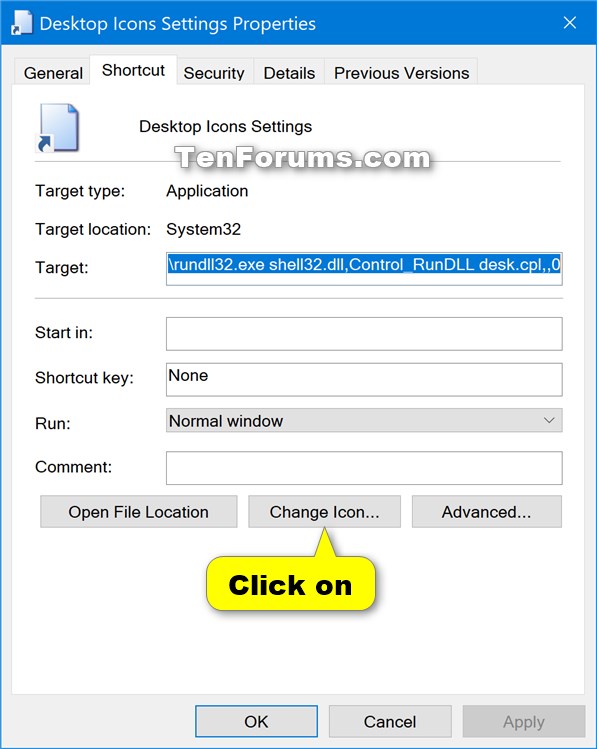 597x749 Create Desktop Icon Settings Shortcut In Windows Tutorials