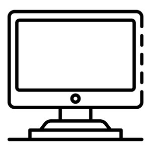 300x300 Desktop Computer Pc Icon Outline Desktop Computer Pc Icon For Web
