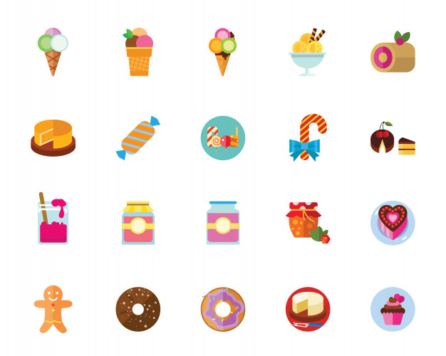 Dessert Icon Set Vector Free Download 626x500 Dessert Icon Set Vector Free Download