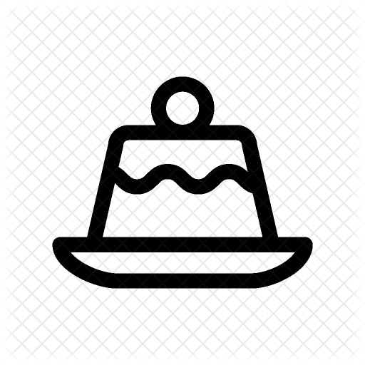 Pudding Icon Of Line Style 512x512 Pudding Icon Of Line Style