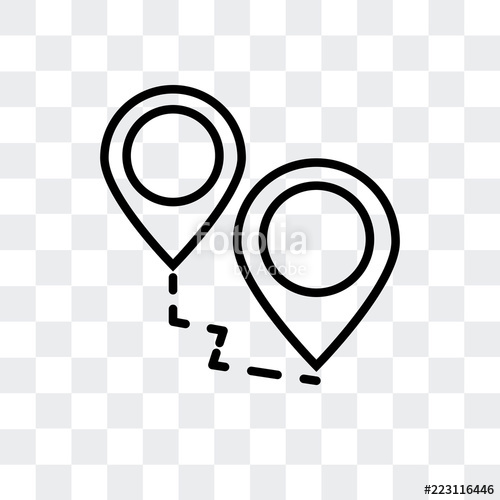 500x500 Destination Icon Isolated On Transparent Background Modern