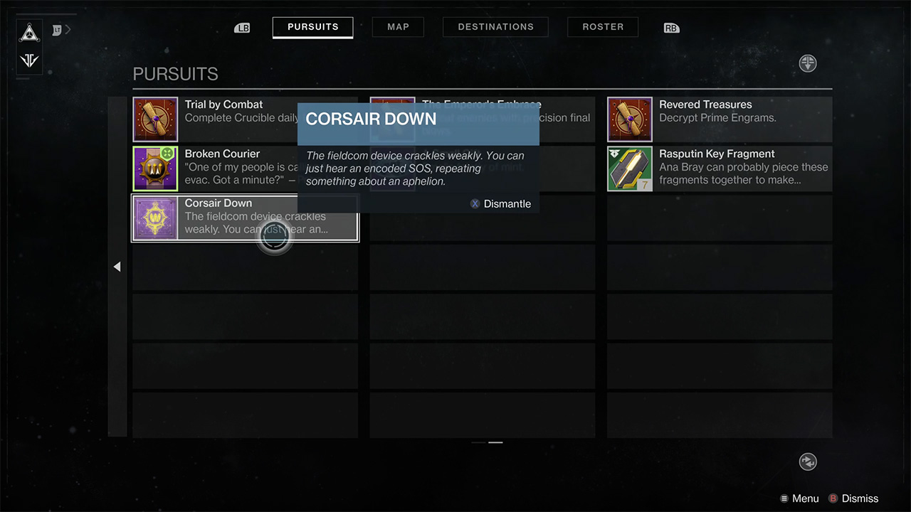 1280x720 Destiny How To Get Corsair Down Corsair Badge For Truth Quest