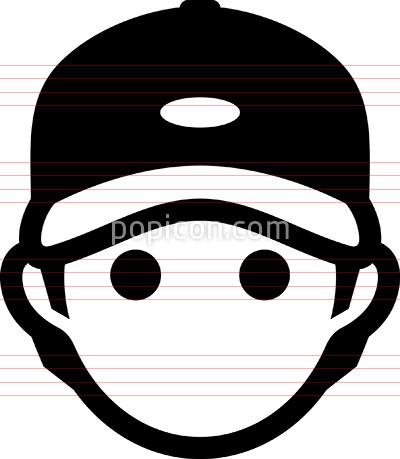 400x459 Man Wearing Baseball Cap Icon