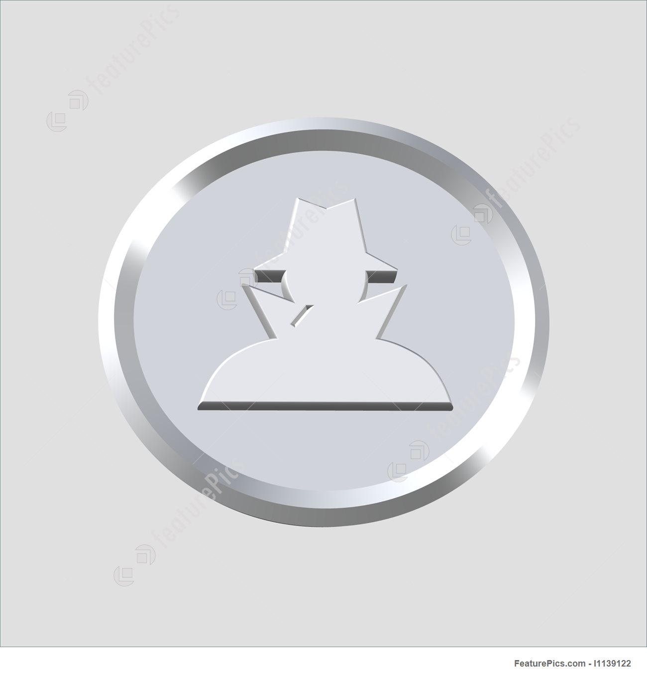 1300x1360 Detective Icon Stock Illustration