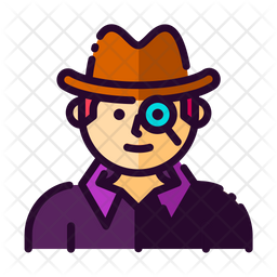 256x256 Detective Icon Of Colored Outline Style