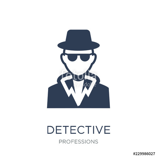 500x500 Detective Icon Trendy Flat Vector Detective Icon On White