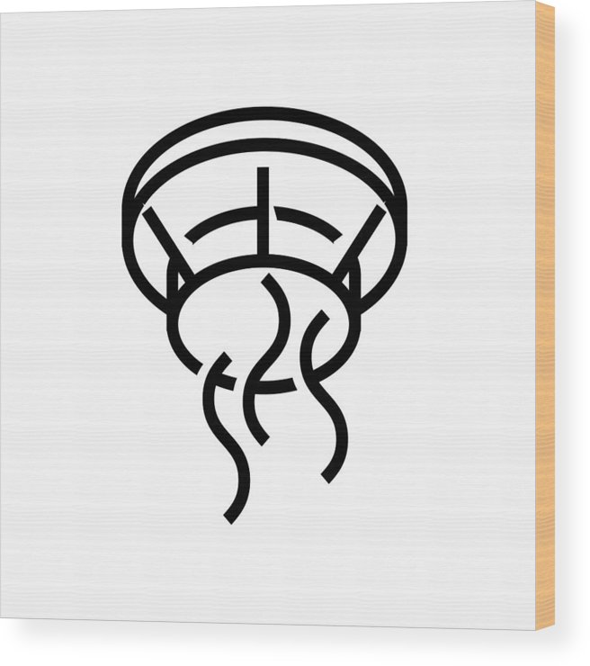 656x740 Smoke Detector Icon Wood Print