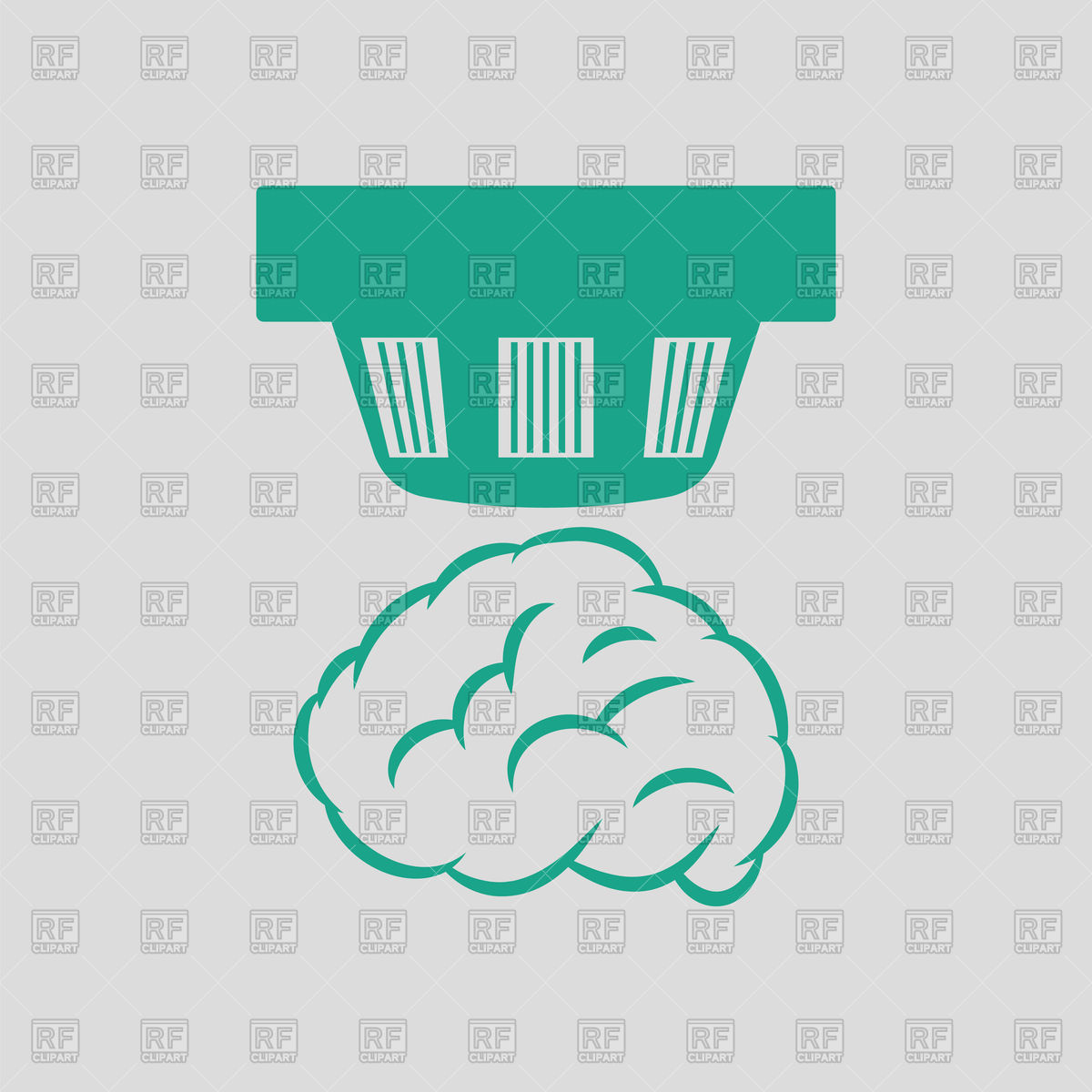 1200x1200 Smoke Sensor Icon On Gray Background Vector Image Of Signs