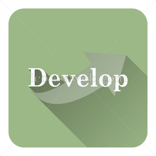 600x600 Develop Flat Icon With Long Shadow Vector