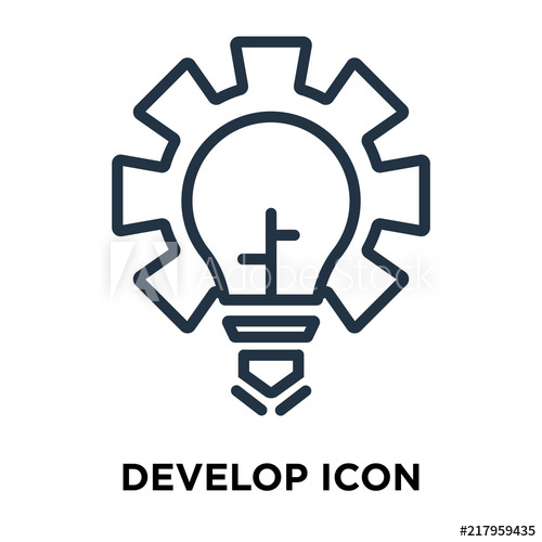 500x500 Develop Icon Isolated On White Background Modern And Editable