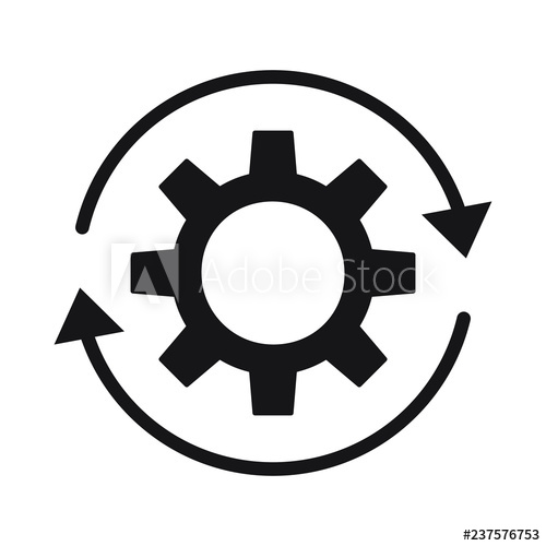 500x500 Development Icon Workflow Process Icon In Flat Style Gear Cog