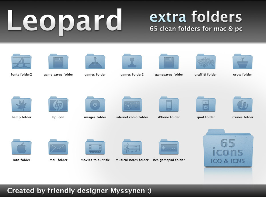 931x691 Leopard Extra Folder Icons