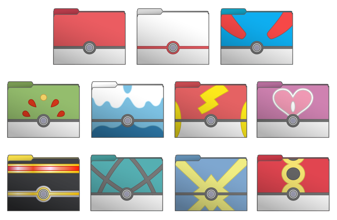 1105x723 Pokeball Folder Icon Set Pokemon