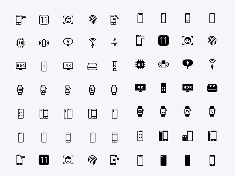 800x600 Apple Device Icons Sketch Freebie