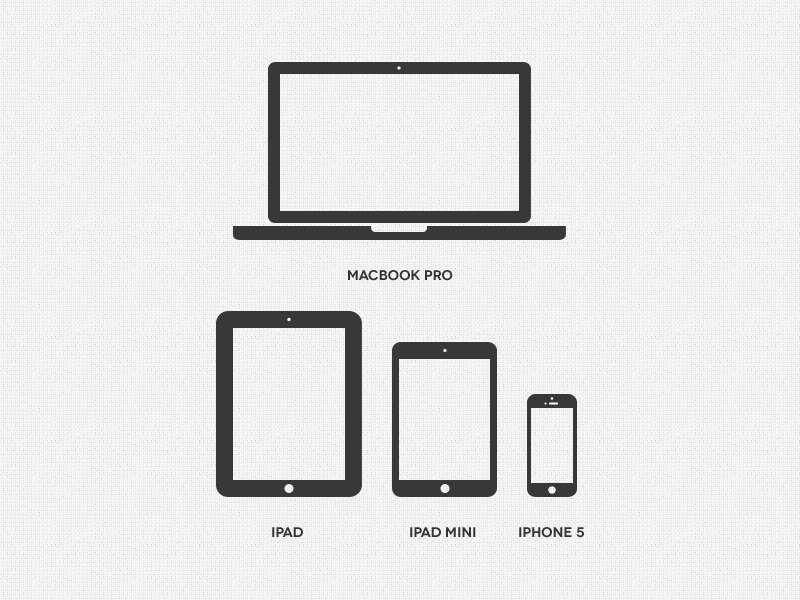 800x600 Minimal Apple Device Icons Free Download
