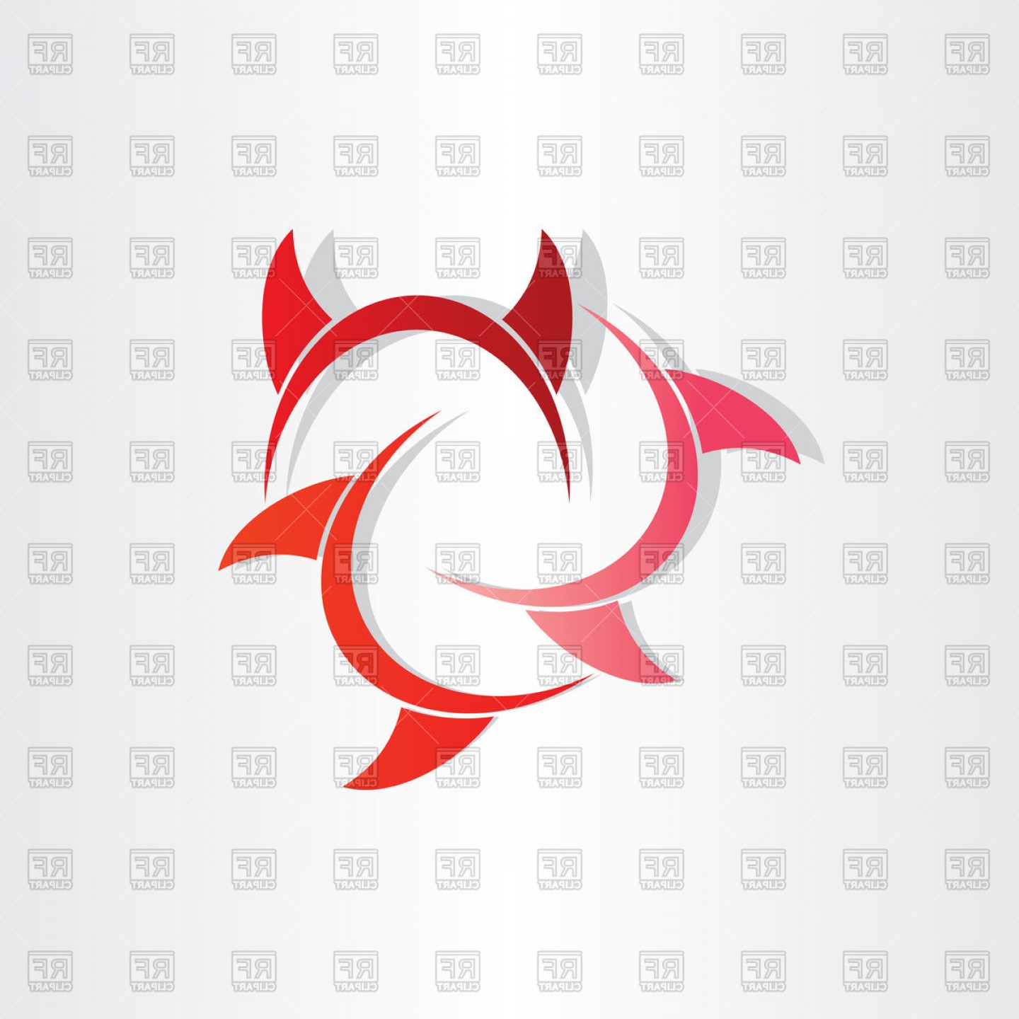 1440x1440 Devil Horns Abstract Symbol Icon Vector Clipart Createmepink