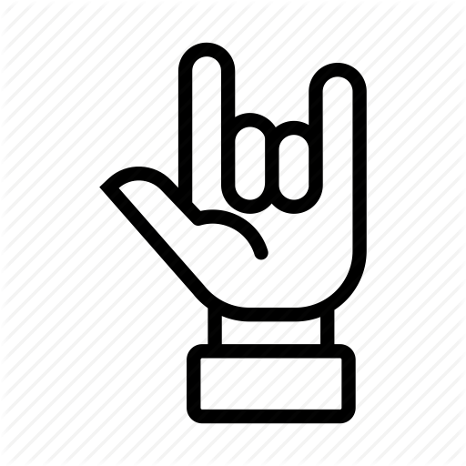 512x512 Devil Horn, Hand, Heavy Metal, Horn Sign, Rock, Rock And Roll Icon