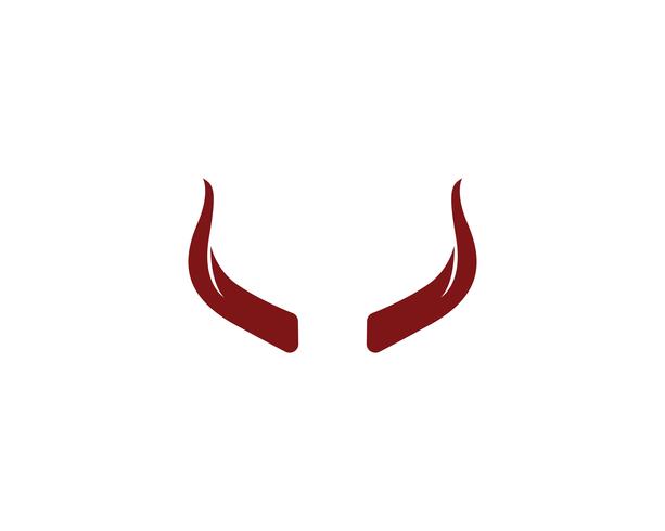 613x490 Devil Horn Vector Icon Design Illustration Template
