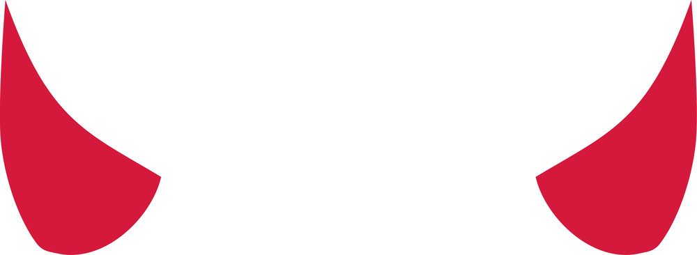 1000x366 Red Devil Horns Symbol Royalty Free Stock Image